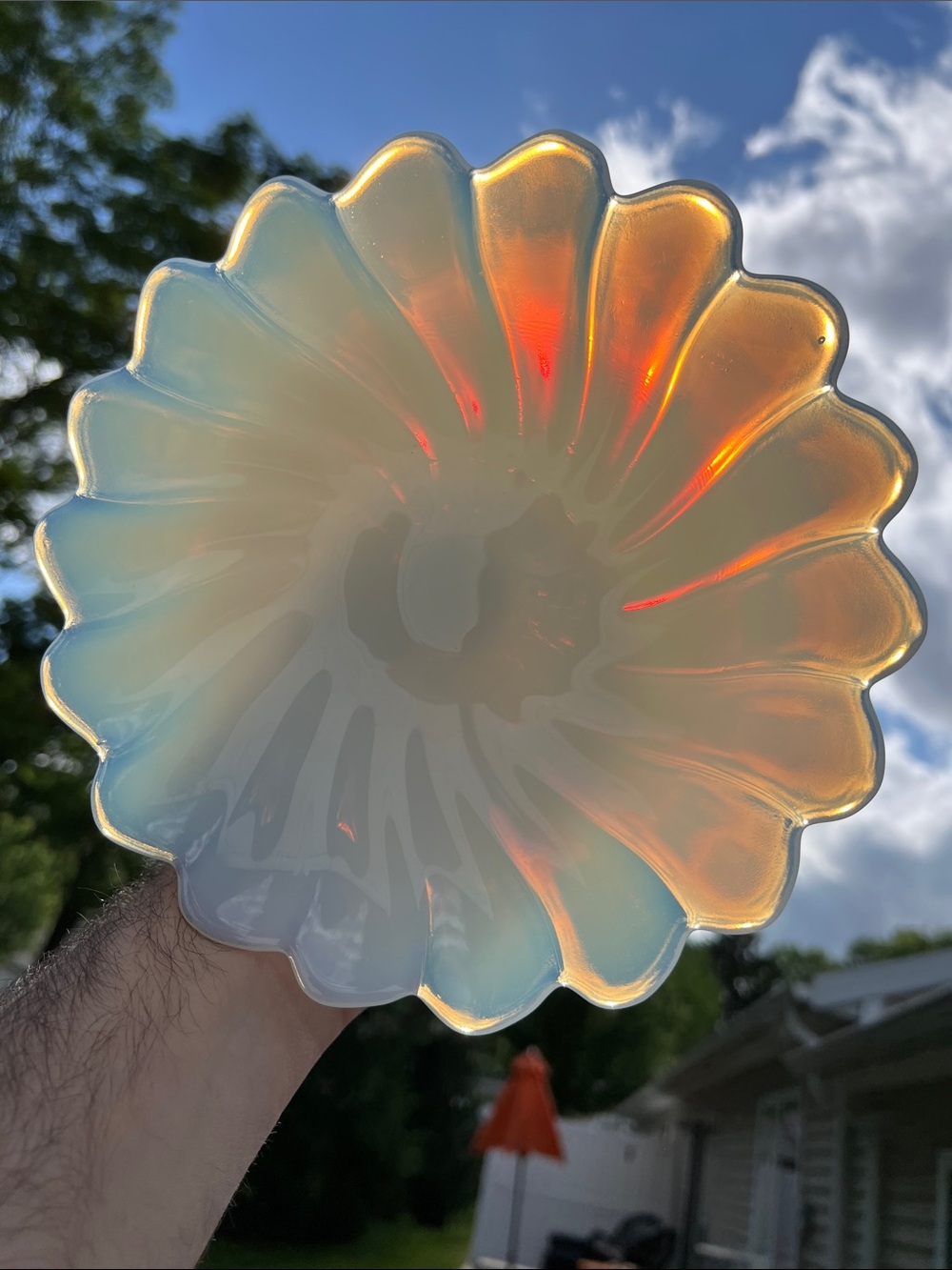 Vintage Sabino French White Opalescent Glass Pedestal Dish Dessert Serving Stand - Picture 3 of 10